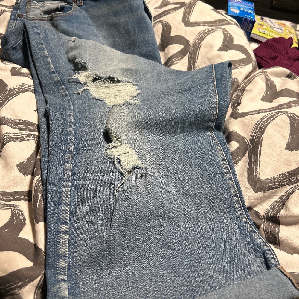 Lane Bryant boyfriend ripped jeans